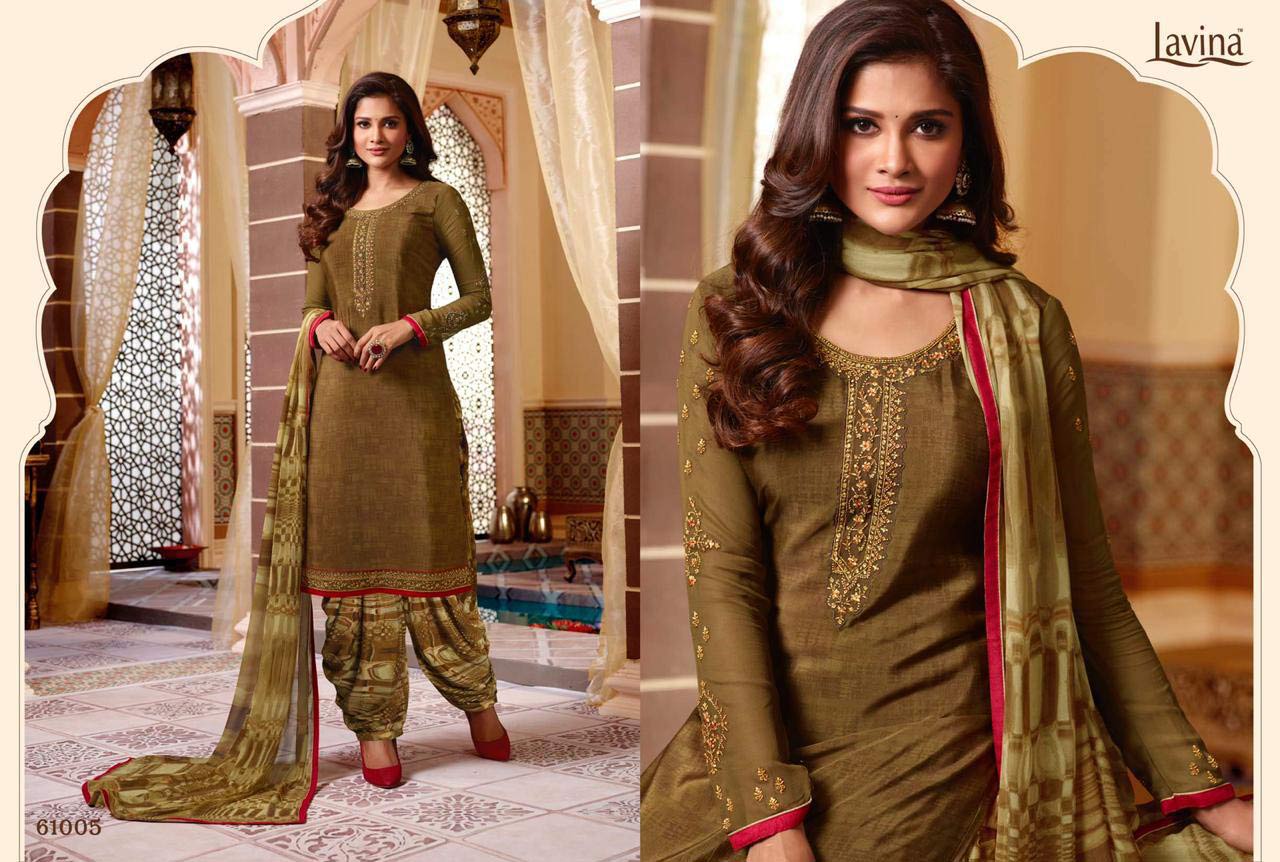Lavina Vol-61 Silkina Patiala Embroidery Dress Material Lavina Vol-61 Silkina Patiala Embroidery Dress Material
